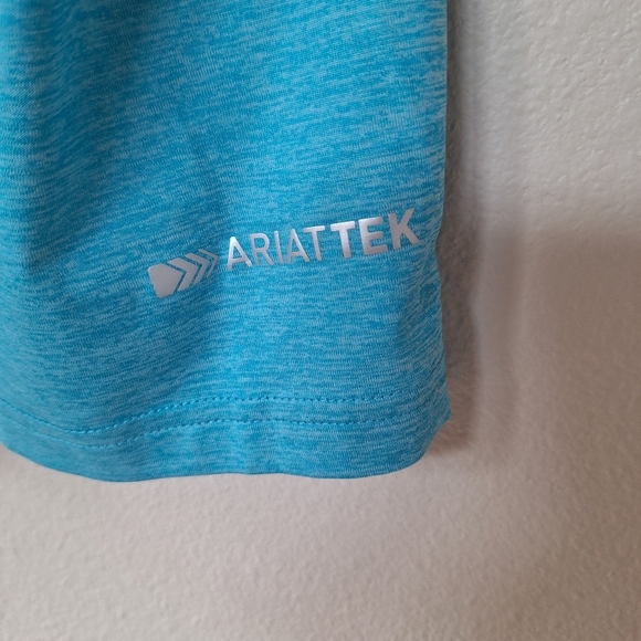 Ariat Tek Mens Fitted Lightweight Short Sleeve Collared Polo Blue Size XL - Picture 7 of 8